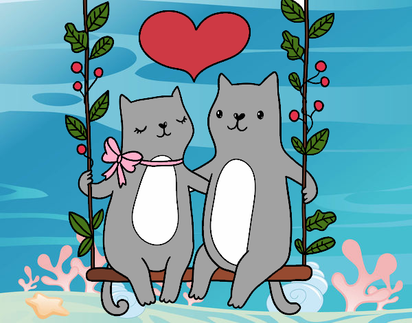 Gatitos enamorados