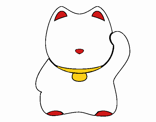 Maneki-neko blanco