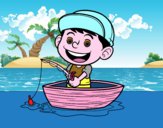 Niño pescando