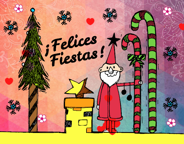 Postal Felices Fiestas