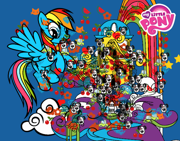 Rainbow Dash en su palacio