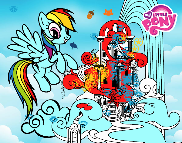 Rainbow Dash en su palacio