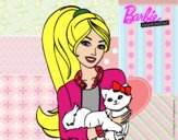 Barbie con su linda gatita