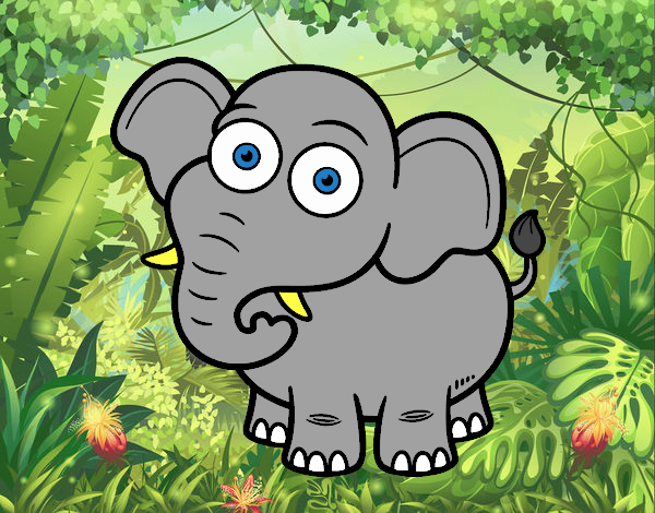Dibujo de Elefante africano de sabana pintado por en  el día  16-01-21 a las 22:00:55. Imprime, pinta o colorea tus propios dibujos!