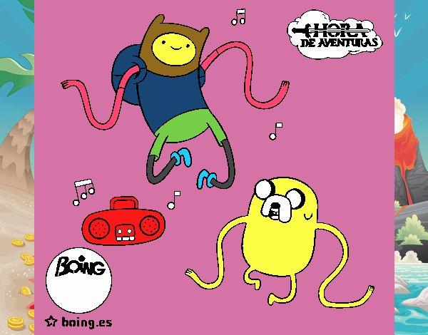 Finn y Jake escuchando música