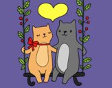 Gatitos enamorados