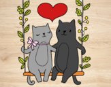 Gatitos enamorados