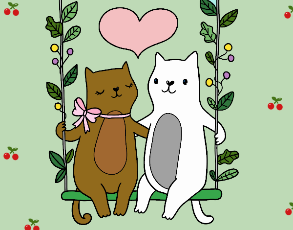 Gatitos enamorados