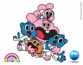 Gumball y amigos contentos