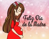 Mamá embarazada en el día de la madre