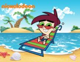 Padrinos Mágicos - Timmy tomando el sol