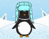 Pingüino con gorro