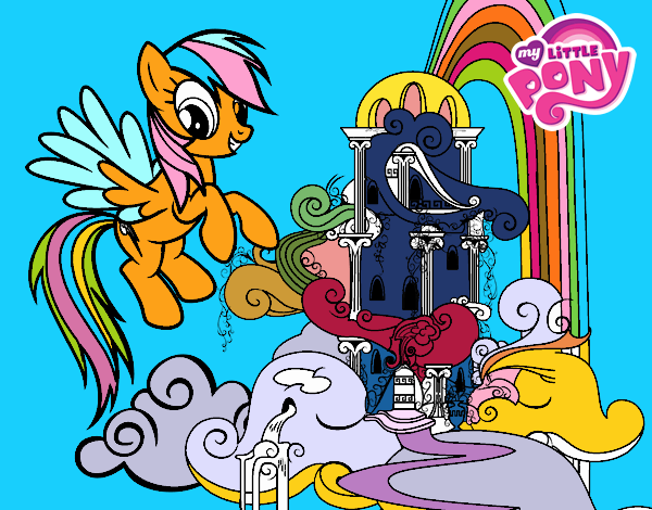 Rainbow Dash en su palacio