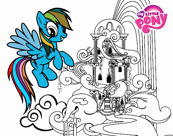 Rainbow Dash en su palacio