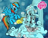 Rainbow Dash en su palacio