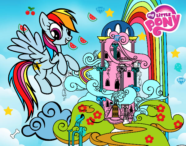 Rainbow Dash en su palacio