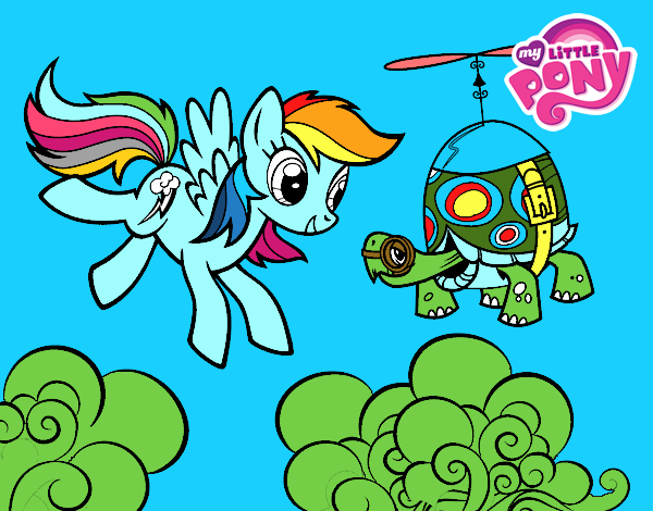 Rainbow Dash y la tortuga tanque