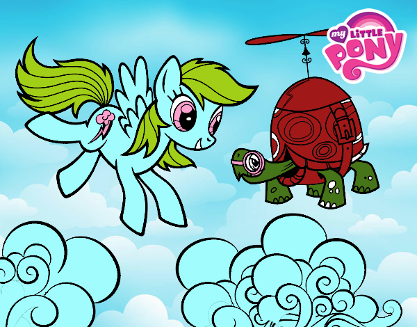 Rainbow Dash y la tortuga tanque