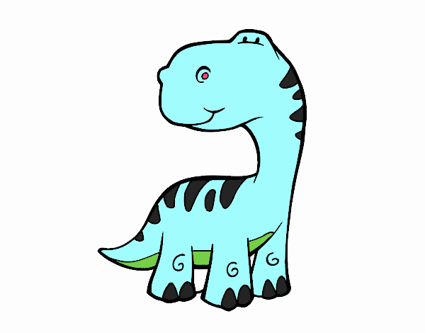 el increible braquiosaurio neon