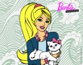 Barbie con su linda gatita