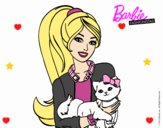 Barbie con su linda gatita