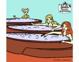 Barbie y sus amigas en el jacuzzi