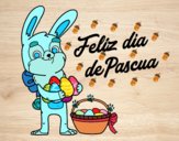 Conejo con muchos huevos de Pascua