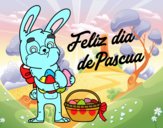 Conejo con muchos huevos de Pascua