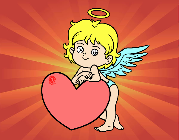 Cupido y un corazón