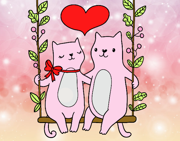 Gatitos enamorados