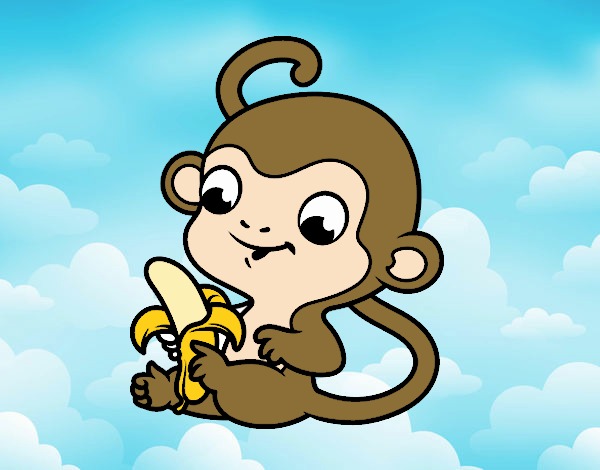 Monito con plátano