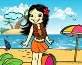 Niña en la playa