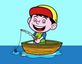 Niño pescando