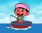 Niño pescando