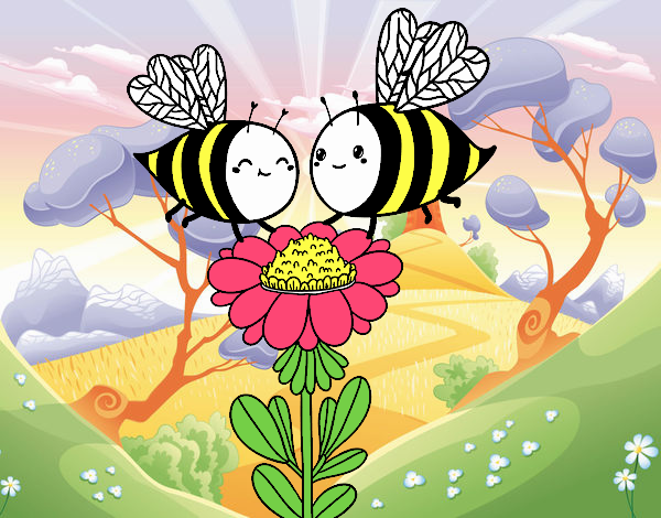 Pareja de abejas