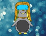 Pingüino con gorro