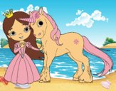 Princesa y unicornio