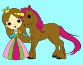 Princesa y unicornio