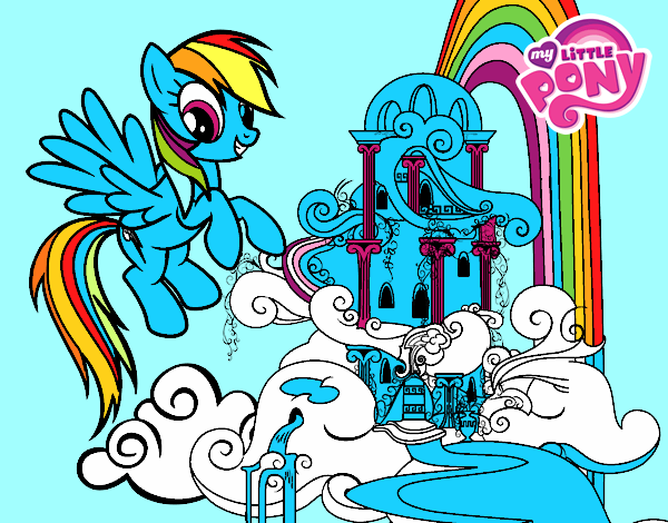 Rainbow Dash en su palacio