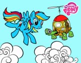 Rainbow Dash y la tortuga tanque