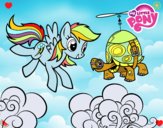 Rainbow Dash y la tortuga tanque