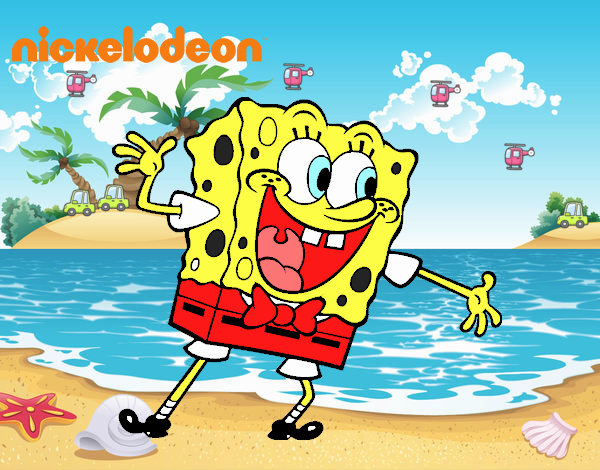 Bob Esponja saludando