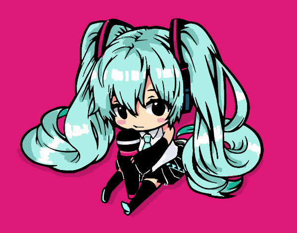 MikuConUnMicro Pero Pintada :z