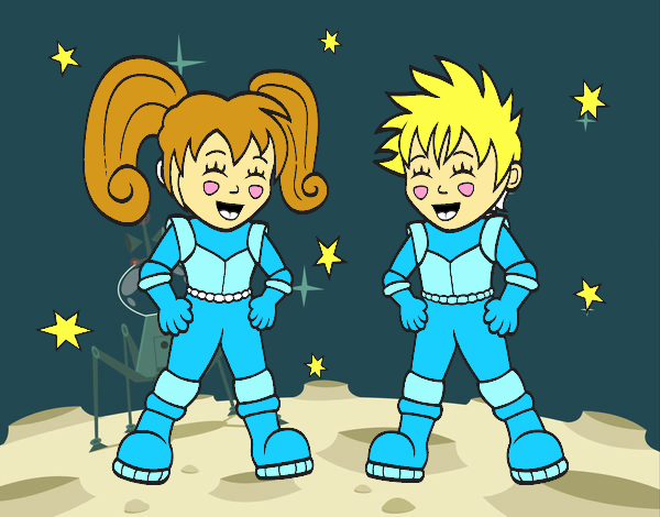 Niños astronautas