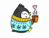 Pajarito tomando un té