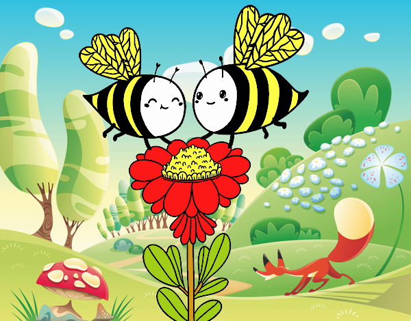 Pareja de abejas