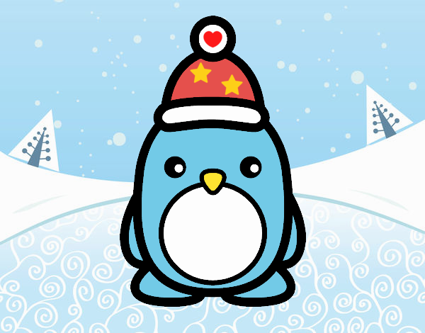 Pingüino navideño