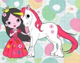 Princesa y unicornio