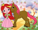 Princesa y unicornio