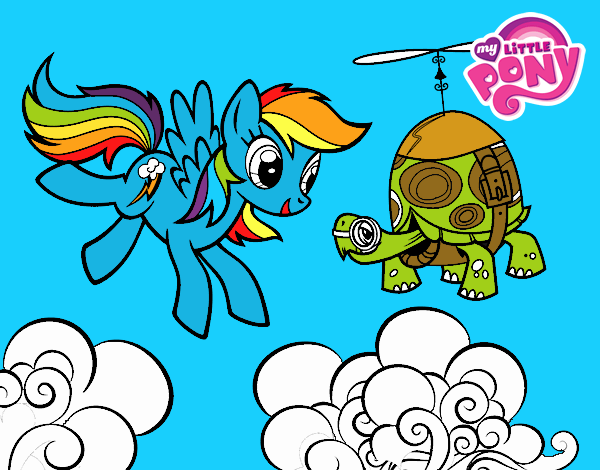 Rainbow Dash y la tortuga tanque